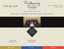 Tablet Screenshot of parkwayvistadental.com